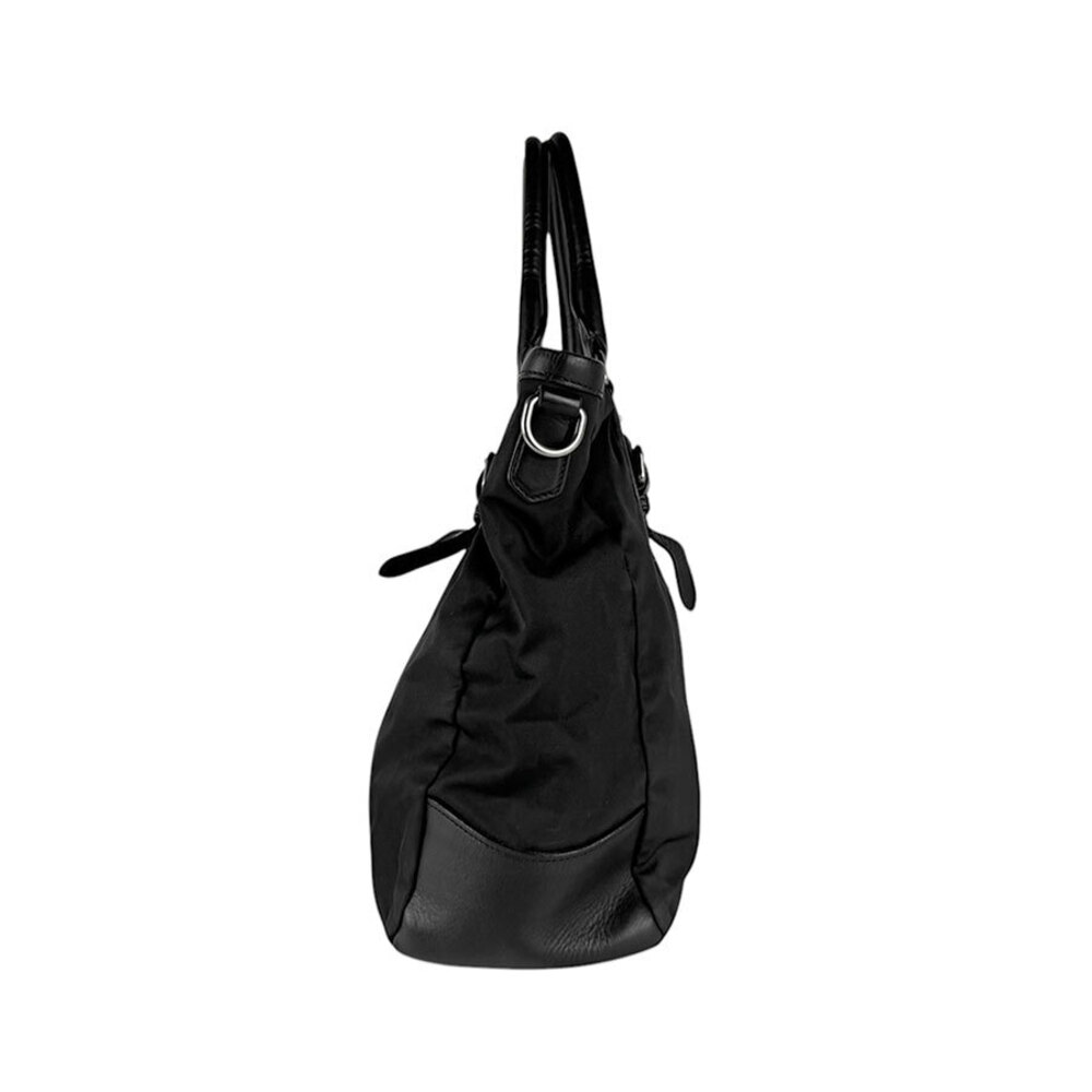 Prada bag buckle Shoulder Tessuto leather Black
